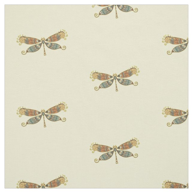 Fantasievolles Libellenmuster Stoff (Muster)