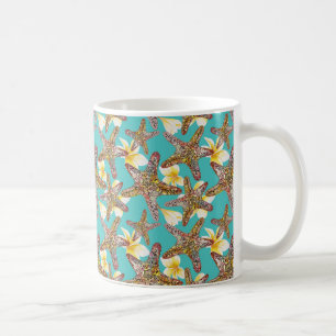 Fantasievolles Seestern-Muster Tasse