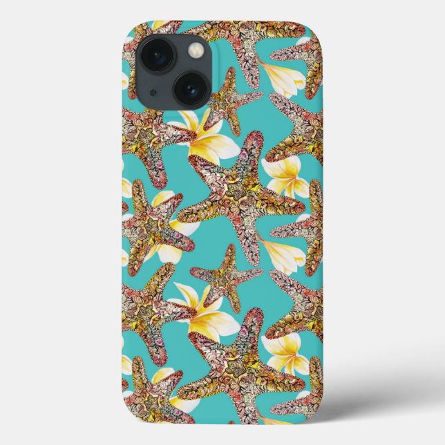 Fantasievolles Starfish-Muster Case-Mate iPhone Hülle (Rückseite)