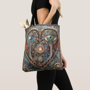 Fantasievolles Steampunk-Herz Ich sehe dich Ich li
