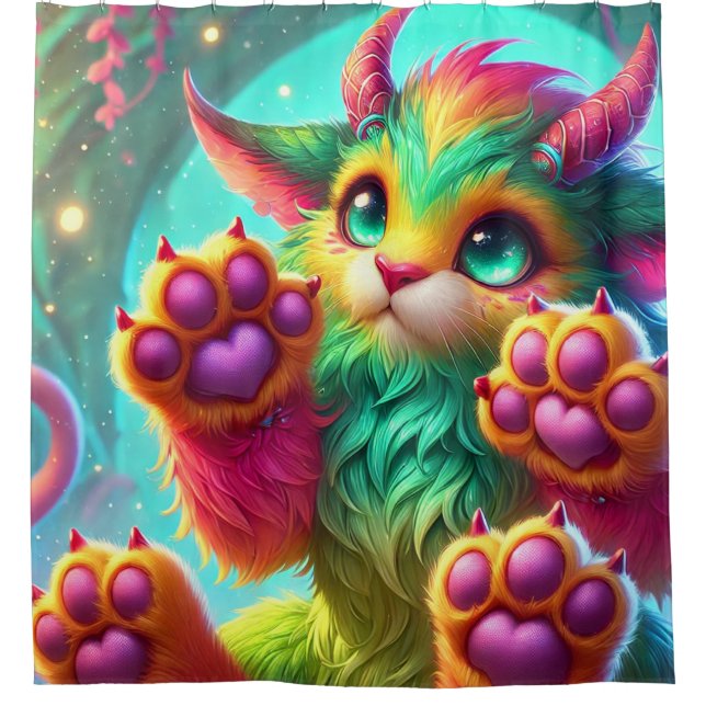 Fantasiewesen Duschvorhang (Vorderseite)