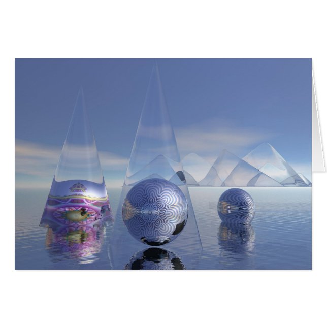 Fantasiewinterzeitkarte (Vorderseite (Horizontal))