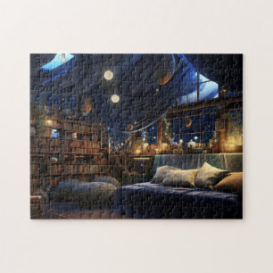 Fantasiezimmer in der Nacht Puzzle