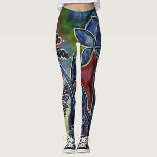 Fantasmagoric Lotus Flower Garden Originale Kunst, Leggings