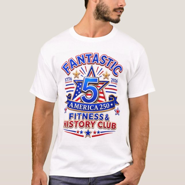 Fantastic 5 Amerika 250 T-Shirt (Vorderseite)