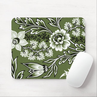 Fantastic Flowers (Moss Green) Fine Art Mousepad