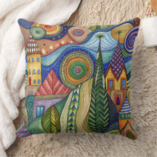 Fantastic World  designer cushion Kissen