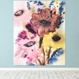 Fantastical Florals Original Watercolour Leinwanddruck