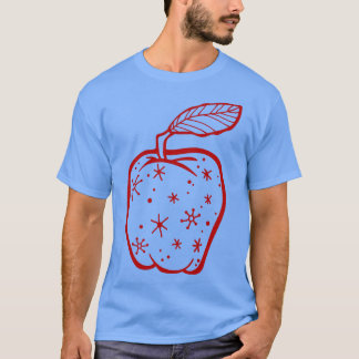 FantasticFox Apple mit Sternen Red T-Shirt