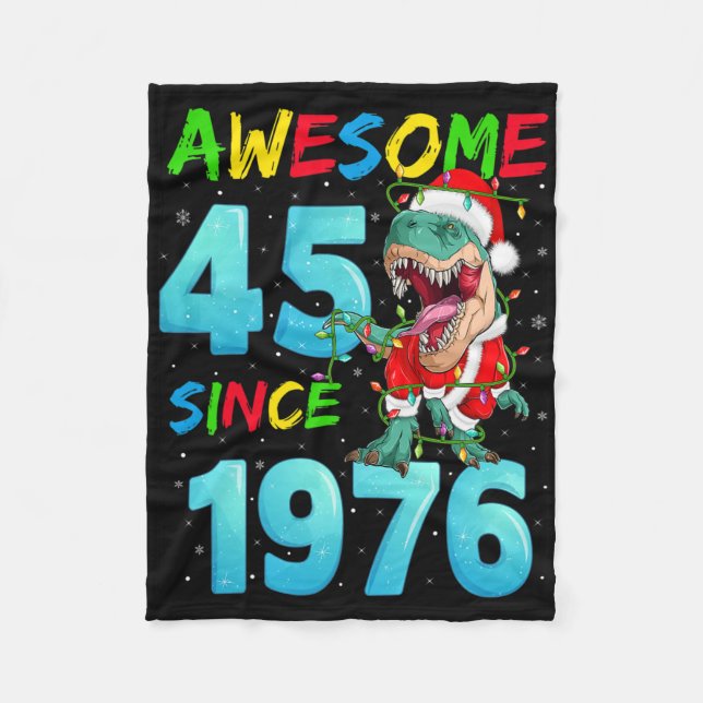 Fantastisch 45 Seit 1976 Dinosaurier 45. Geburtsta Fleecedecke (Vorderseite)