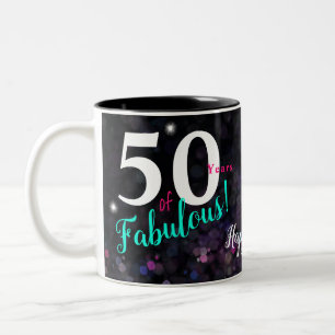 Fantastisch 50, elegant funkelnd rosa, aquamarin,  zweifarbige tasse
