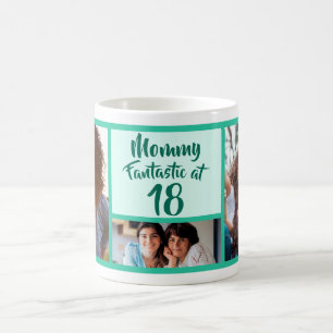 Fantastisch bei 18 Mommy Geburtstag Foto Collage Kaffeetasse