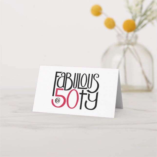 Fantastisch bei 50 gefalteten Platzkarten (Vorderseite)