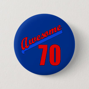 Fantastisch bei 70 Jahren alten 70. Geburtstags- Button