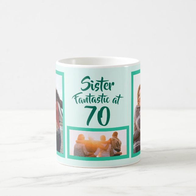 Fantastisch bei 70 Schwestergeburtssammlung Foto Kaffeetasse (Mittel)