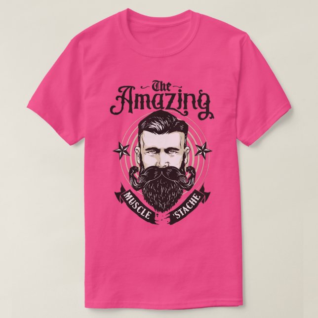 Fantastisch der muskulöse Schnurrbart T-Shirt (Design vorne)