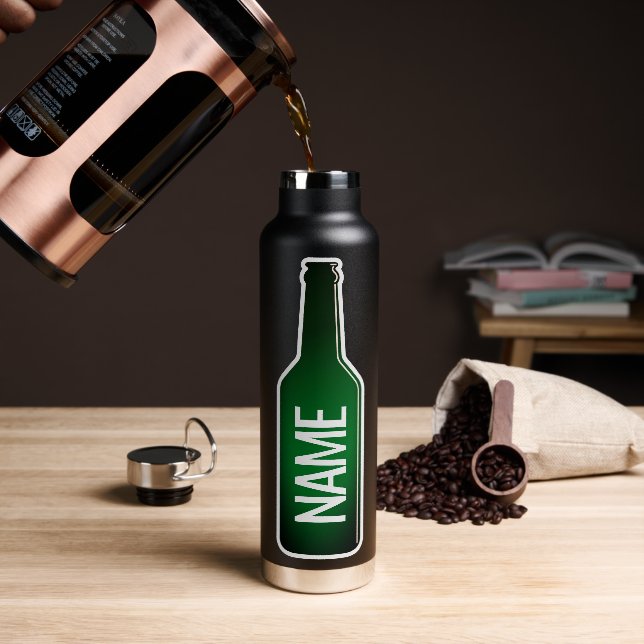 Fantastisch grüne Bierflasche personalisierte Wass Trinkflasche (Kaffee)