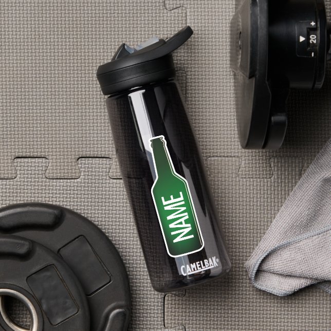Fantastisch grünes Bierflaschenlogo Sonderwasserfl Trinkflasche (Fitnessstudio)
