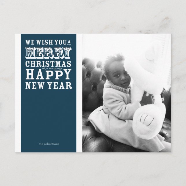 Fantastisch Happy Holiday Foto Postkarte (Vorderseite)