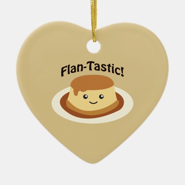 Fantastisch! Niedlicher Flan Keramikornament (Vorne)