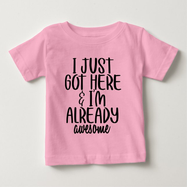 Fantastisch phantastisches neues Baby Word Art Gir Baby T-shirt (Vorderseite)