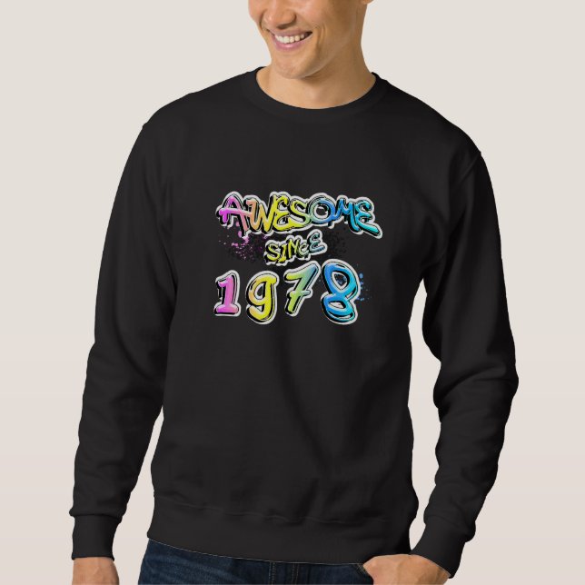 Fantastisch seit 1978 Graffiti-Motiv   Sweatshirt (Vorderseite)