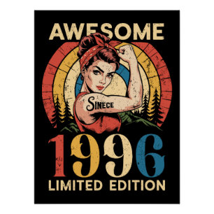 Fantastisch seit 1996 Retro 30. Frauen-Geburtstag Poster