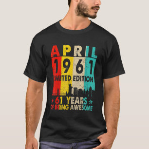 Fantastisch seit April 1961 61. Geburtstag Vintage T-Shirt