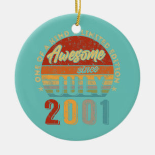 Fantastisch seit Juli 2001 Vintage 21. Geburtstag Keramik Ornament