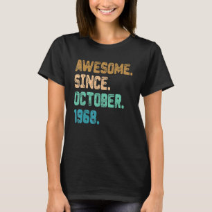 Fantastisch seit Oktober 1968 Vintage 54. Geburtst T-Shirt
