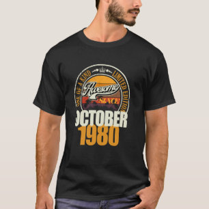 Fantastisch seit Oktober 1980 45. Geburtstag Spruc T-Shirt