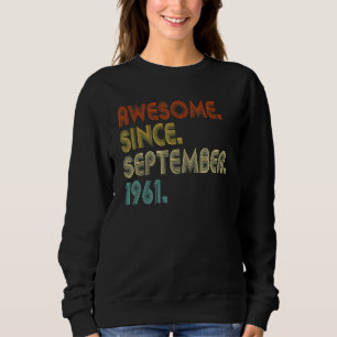 Fantastisch seit September 1961 Vintage 61. Geburt Sweatshirt