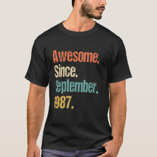 Fantastisch seit September 1987 35. Geburtstag Vin T-Shirt