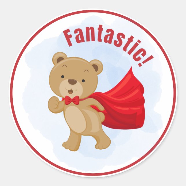 Fantastisch! Super Bear Sticker (Vorderseite)