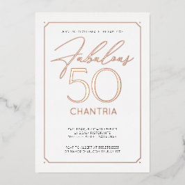 Fantastische 50 elegante 50. Geburtstagsfeier Einl Folieneinladung