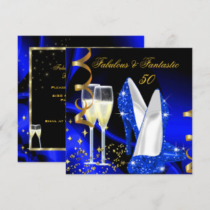 Fantastische 50 Fantastische Abstrakte Blau Gold P Einladung
