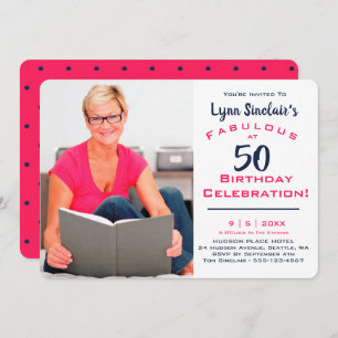 Fantastische 50 Geburtstagsfeier Einladung