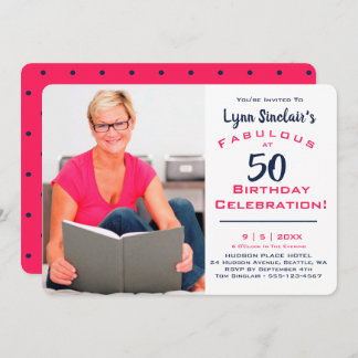 Fantastische 50 Geburtstagsfeier Einladung