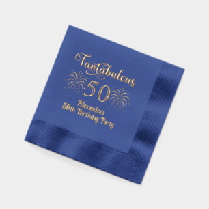 Fantastische 50 (oder jedes Alter) Geburtstag & Fe Servietten Mit Folie