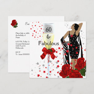 Fantastische 60 60. Geburtstagsparty Rote Rosen We Einladung