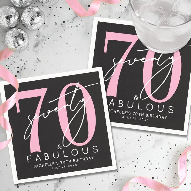 Fantastische 70. Geburtstagsfeier Serviette (Seventy Fabulous 70th Birthday Party Napkins )