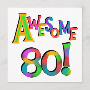Fantastische 80 Geburtstags-T - Shirts und Karte