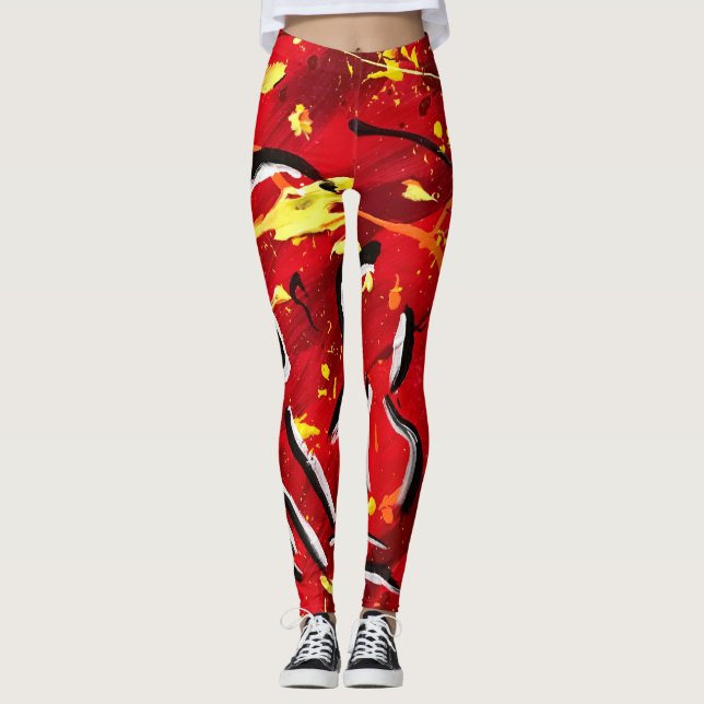 Fantastische abstrakte Leggings (Vorderseite)