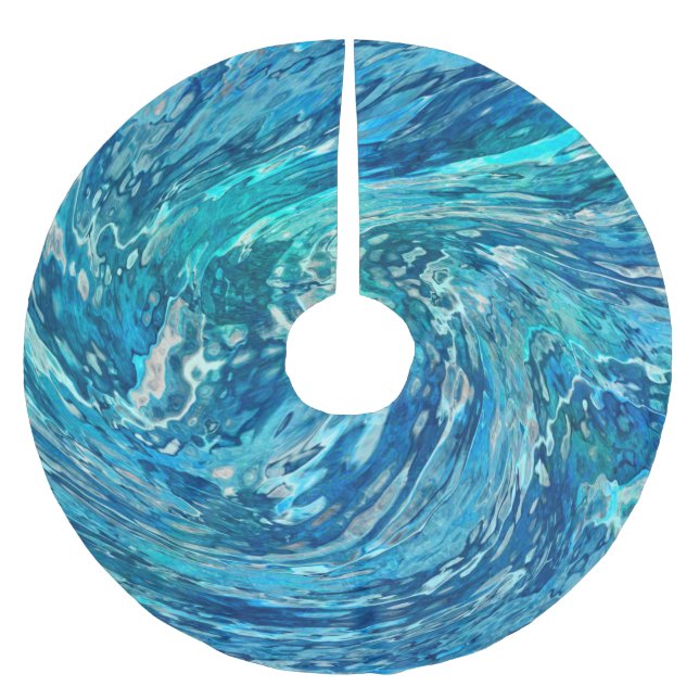 Fantastische Abstrakte Welle Polyester Weihnachtsbaumdecke (Vorderseite)