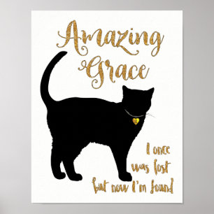 Fantastische Anmut gerettete Katze Shorthair Poster