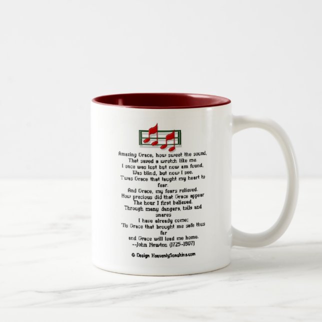 Fantastische Anmut-Hymne Zweifarbige Tasse (Rechts)