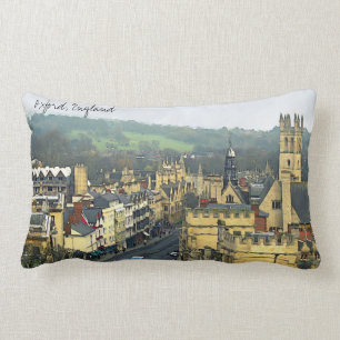 Fantastische Ansicht, Oxford, England, Hautpstraß Lendenkissen