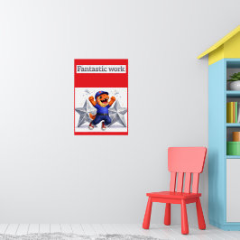 Fantastische Arbeit, Silber-Mehrfachstern-Erreichu Poster