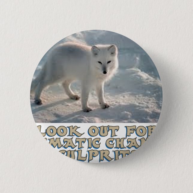 fantastische arktische Wolfentwürfe Button (Vorderseite)