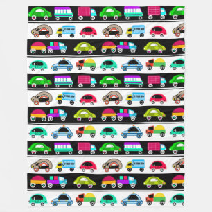 Fantastische Autos Fleecedecke
